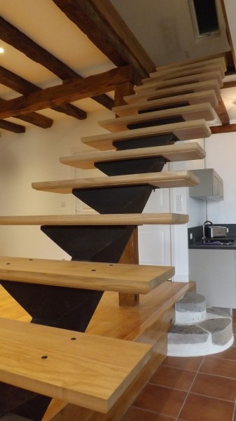 escalier fer bois mauriac